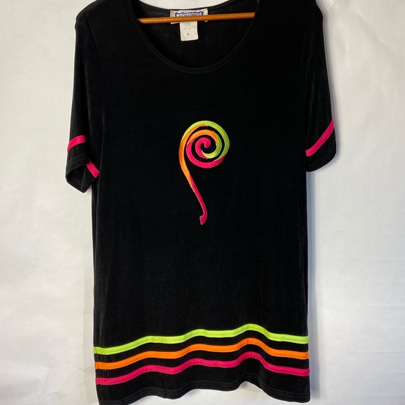 Vintage 1980’s/1990 Black Tunic Dress - Picture 2 of 6